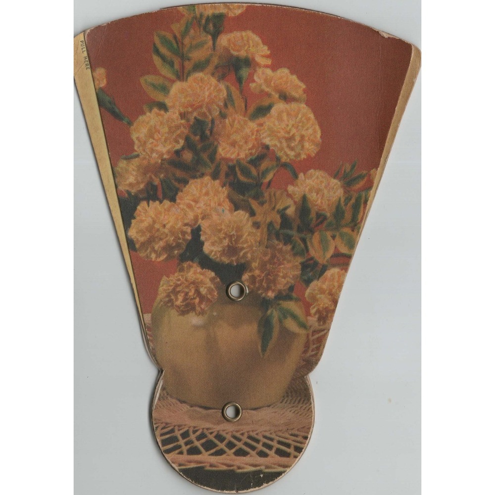 Vintage 1958 Illinois Republican State Central Committee Folding Floral Fan - Picture 2 of 4